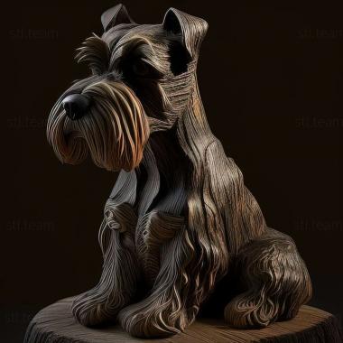 3D model Zwergschnauzer dog (STL)